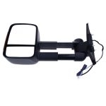 Extendable Towing Mirror - Mitsubishi TRITON 2005-2015 Electric, Black, with turn signal, Aluminum Base - Image 2
