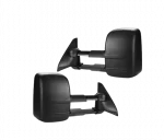 Extendable Towing Mirror - Volkswagen AMAROK 2009+ Electric, Black, Aluminum Base